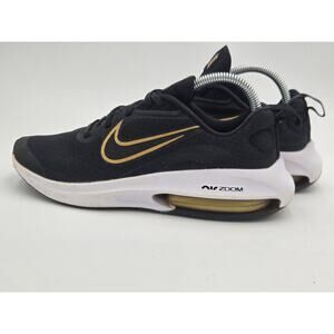 Nike Air Zoom Arcadia 2 / 6Y Black Gold Running Shoes DM8491-001 EU 38.5